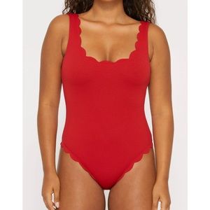 EUC Marysia Palm Springs Maillot, Red, M